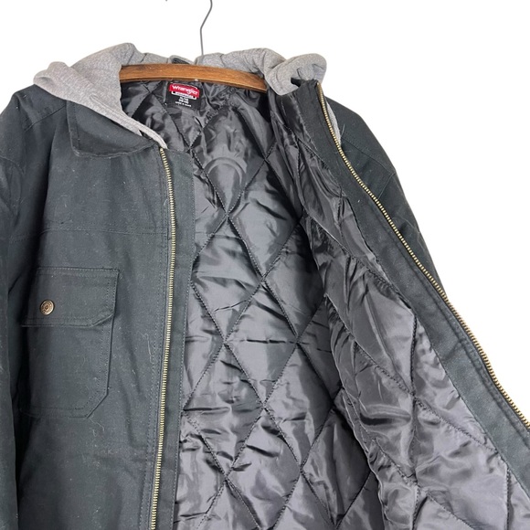 Wrangler NEW Workwear Hooded Shirt Jacket Relaxed Fit SZ XL - Picture 4 of 7
